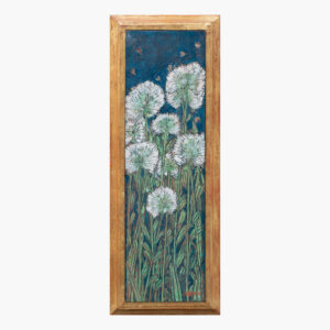 White flowers at night